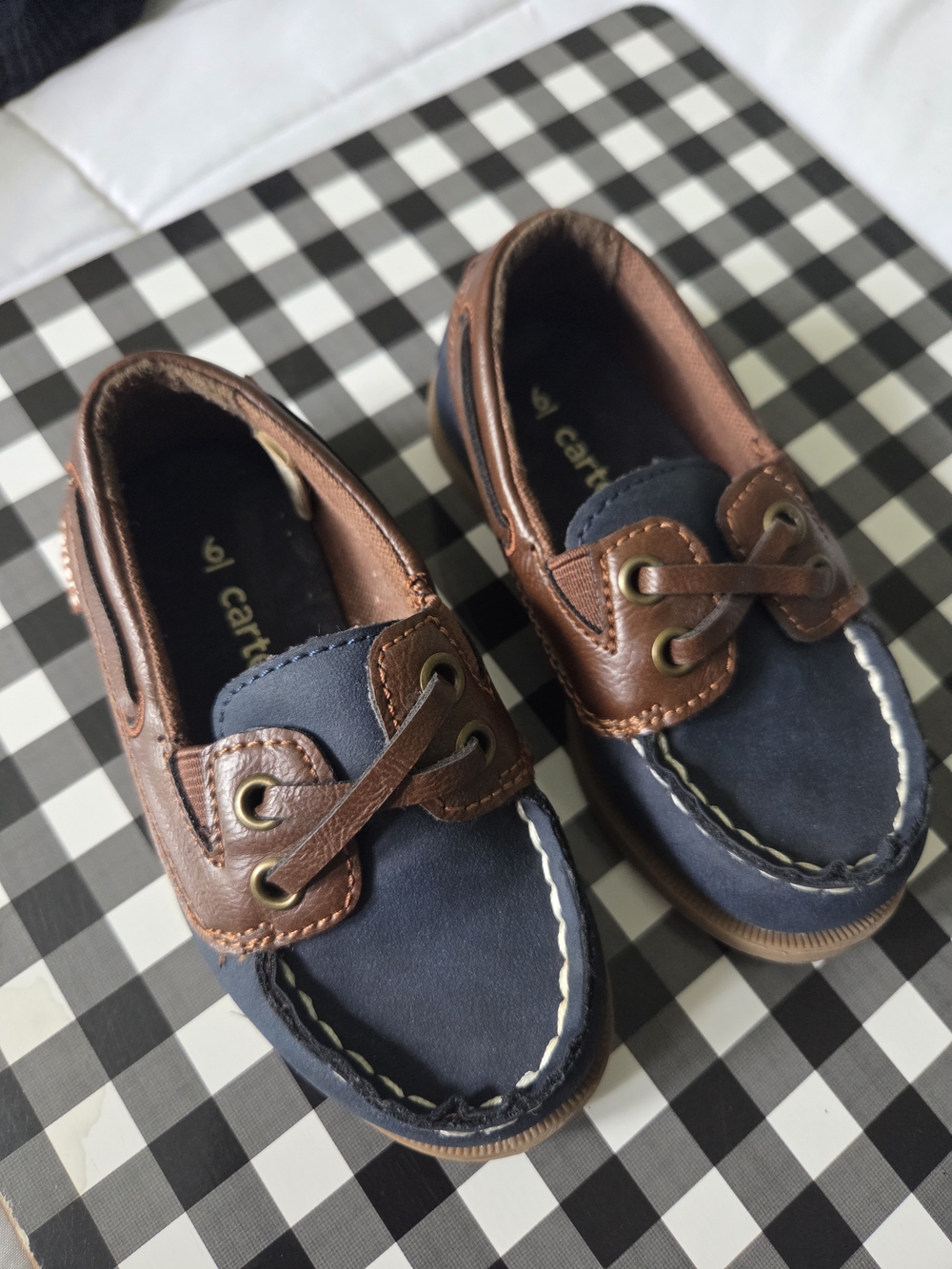 Carter's Navy & Brown Toddler Boat Shoes